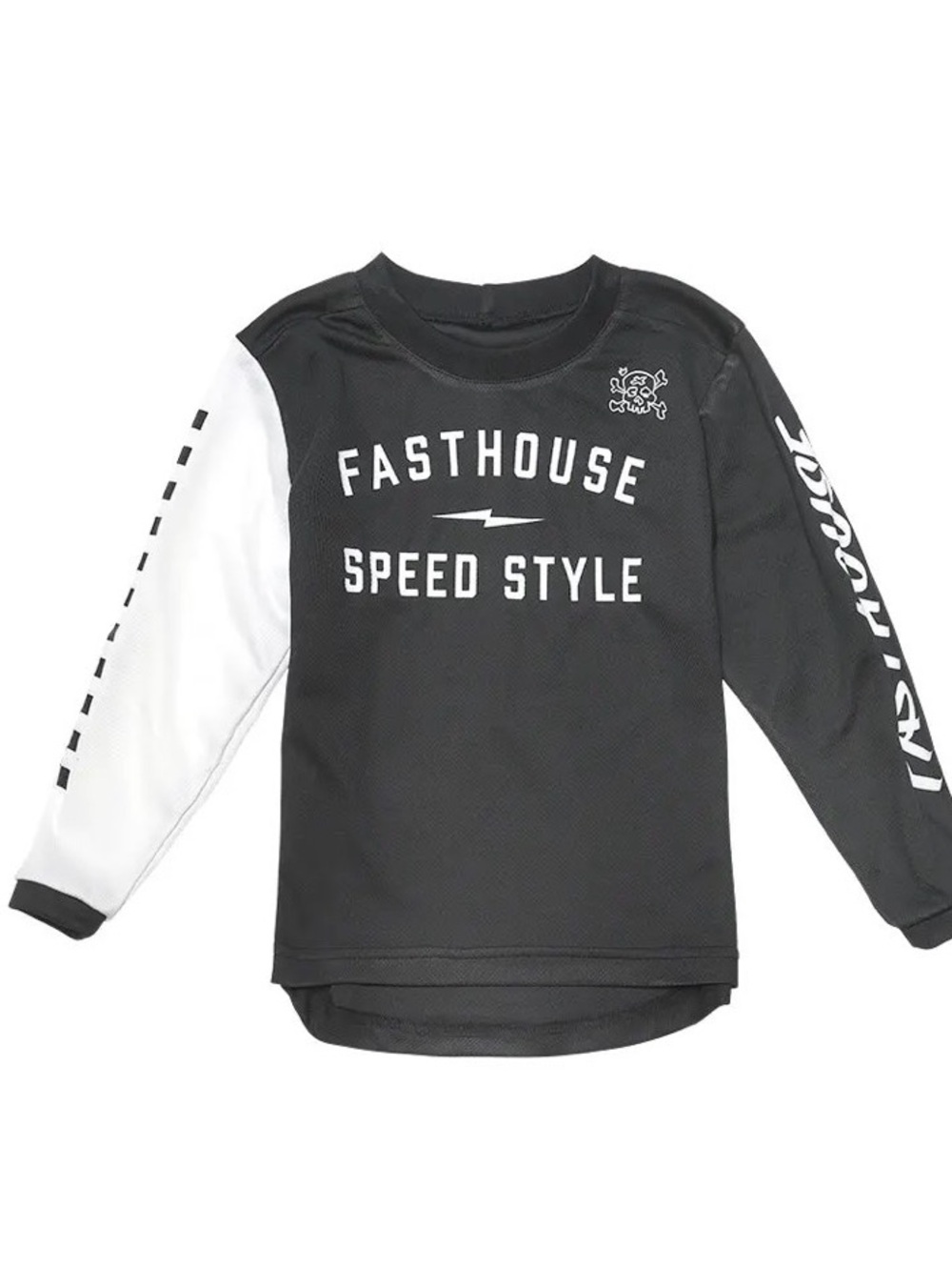 Fasthouse Kids' Black and White MX Rashguard Matching Set - Picture 2 of 9